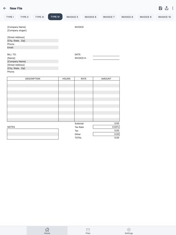 Business Invoice Pro iPad screenshot