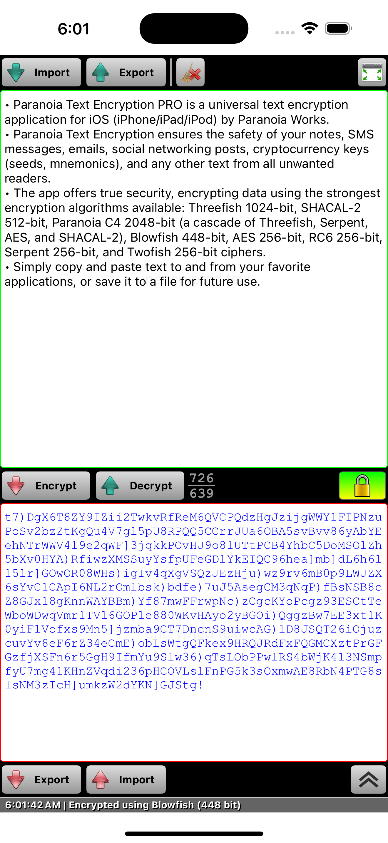 Paranoia Text Encryption PRO