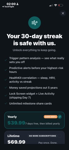 Vapeless: Quit Vaping Tracker screenshot