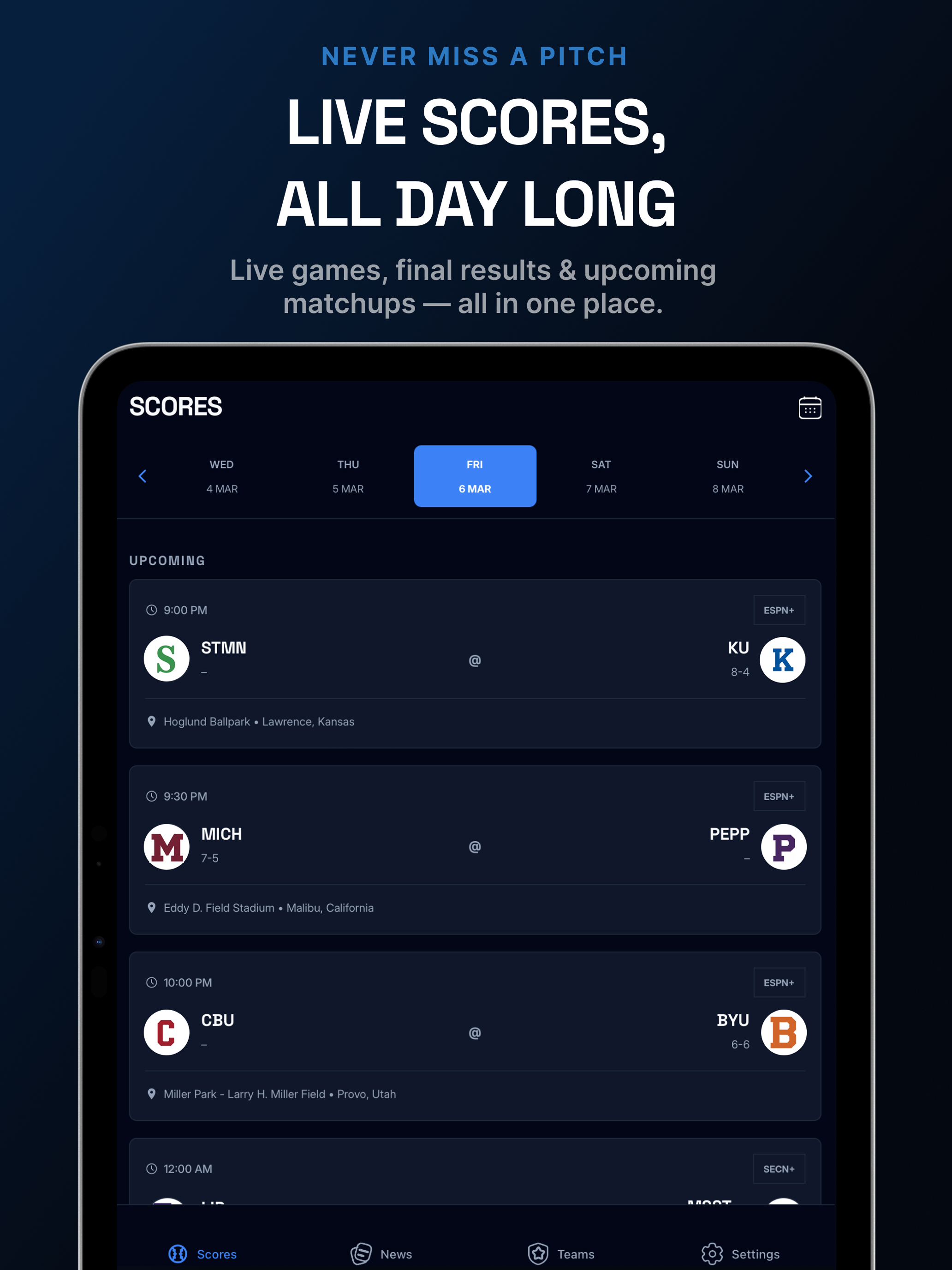 College Baseball screenshot 5