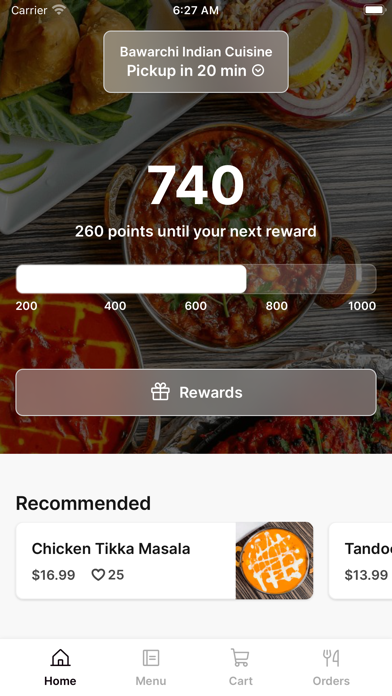 Screenshot #1 pour Bawarchi Indian Cuisine