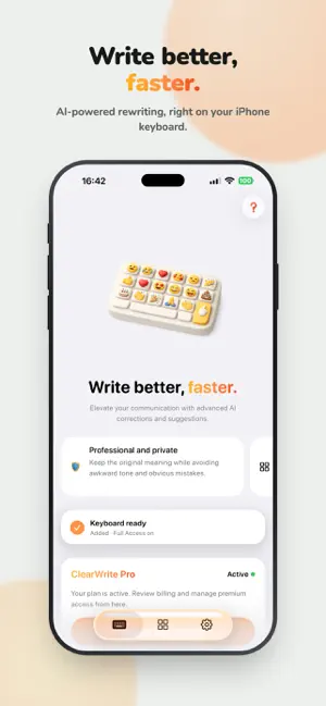 AI Keyboard: ClearWrite screenshot 1