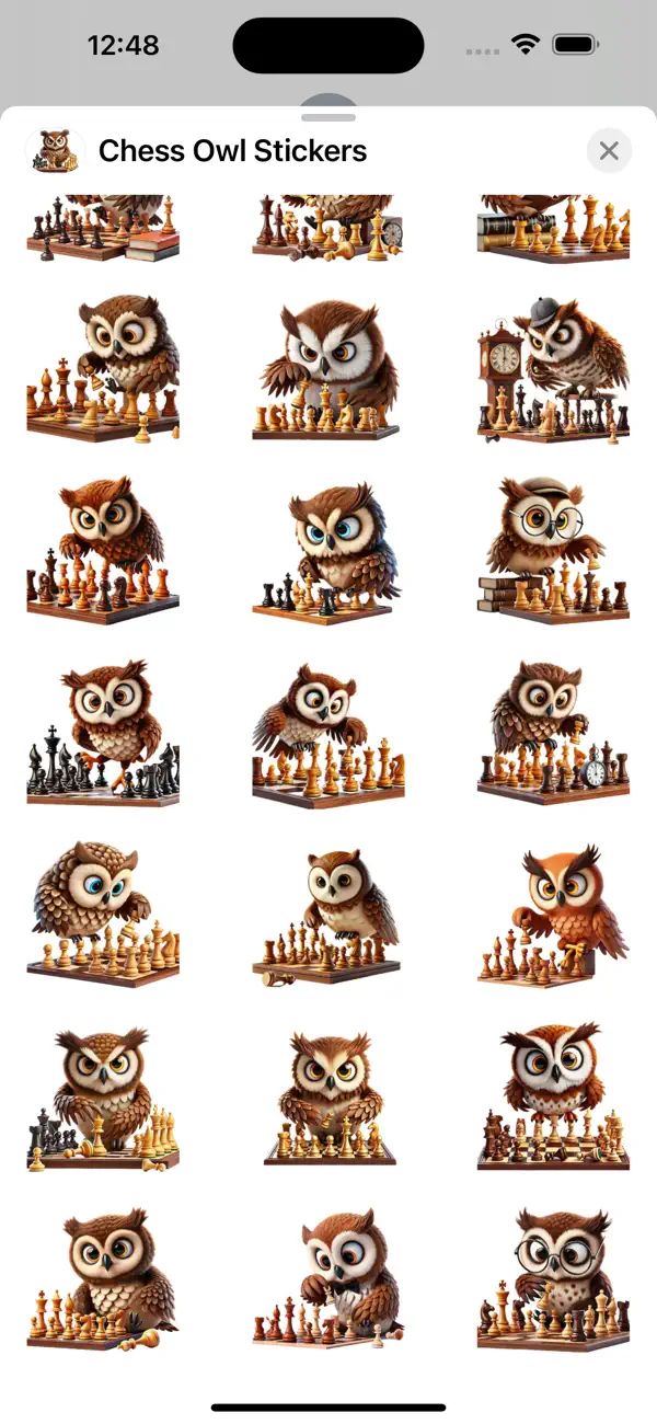 Screenshot #3 pour Chess Owl Stickers