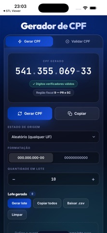 Gerador de CPF Screenshot 1 of 1