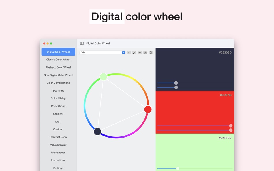 #1. Color Wheel (macOS) 由: Roman Sevastyanov
