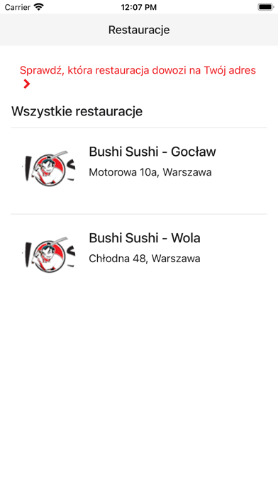 Bushi Sushi Warszawa screenshot