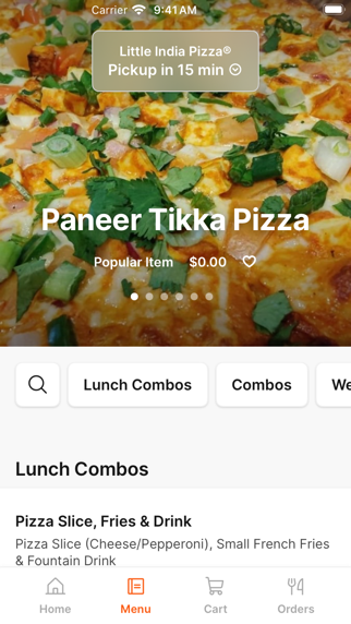 Little India Pizza iPhone screenshot 2 - Food & Drink app
