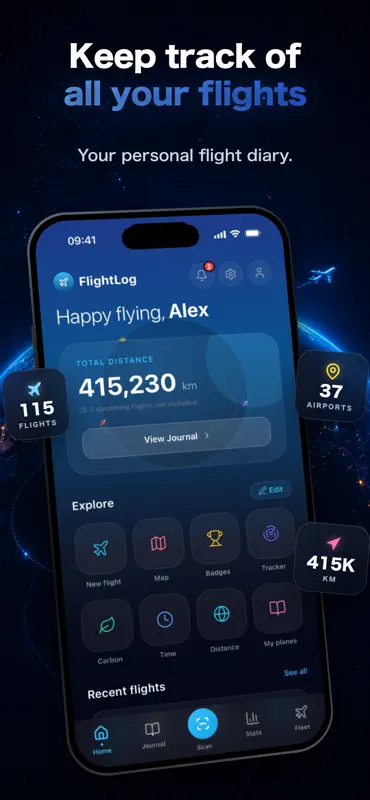 FlightLog - My Flight Diary screenshot 1 of 8
