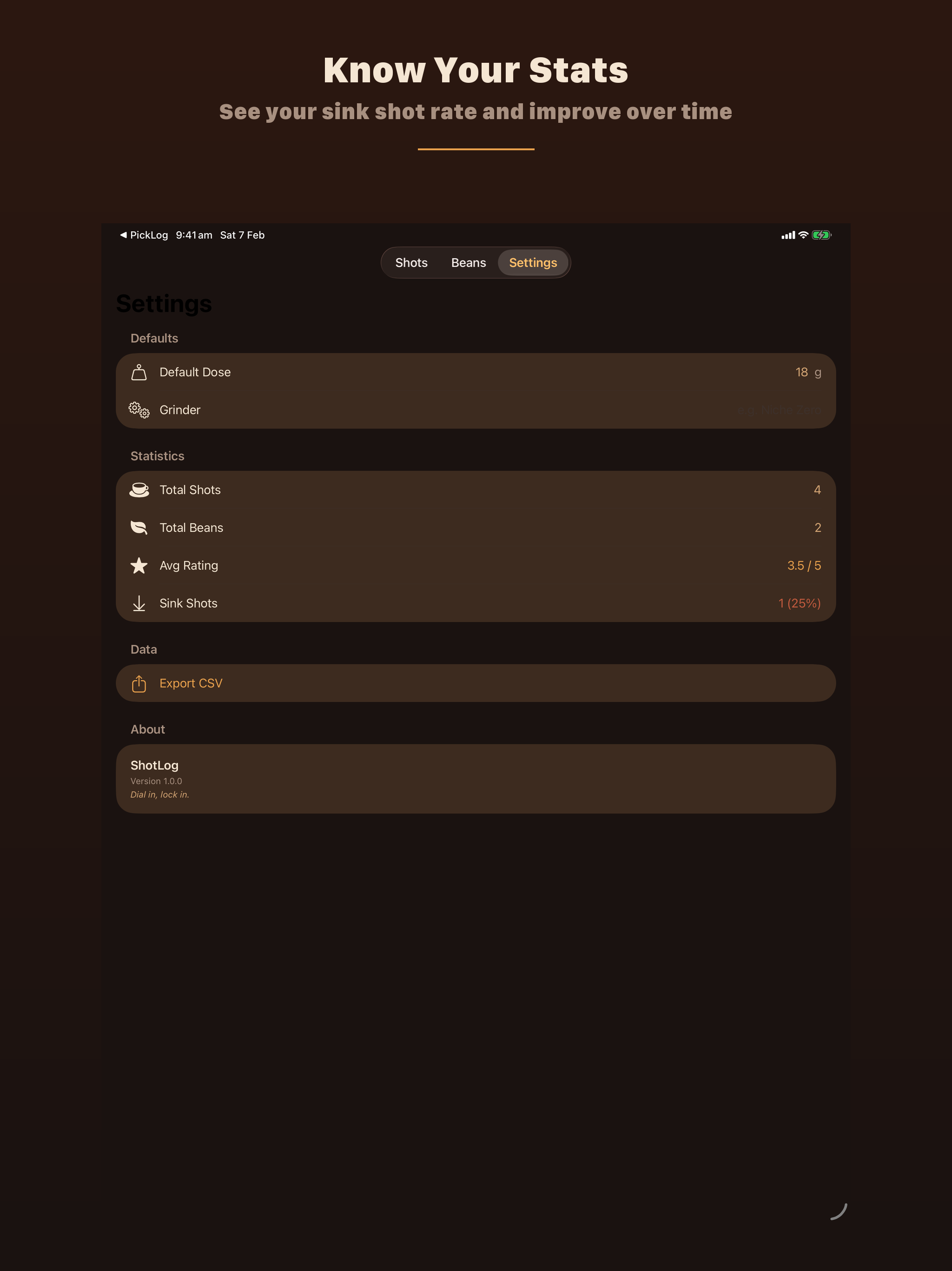 ShotLog - Espresso Journal