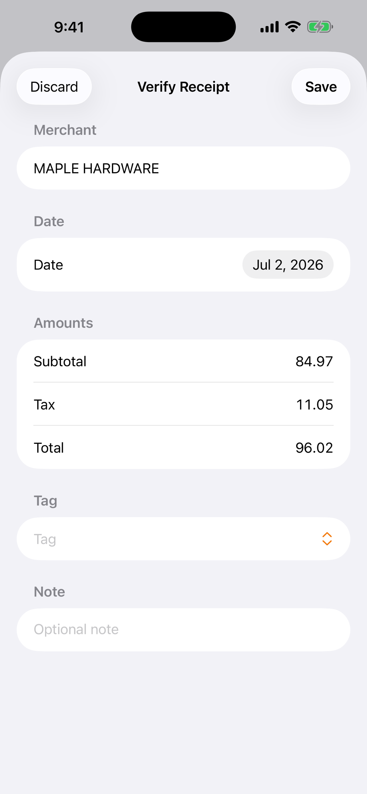 Finn: Receipt Tracker screenshot 2