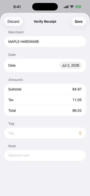 Finn: Receipt Tracker screenshot 2