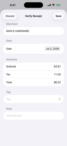 Finn: Receipt Tracker Screenshot 2 of 7