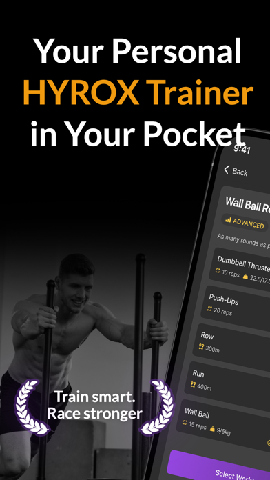 TrainRox - Hyrox Workout iPhone screenshot 1 - Health & Fitness app