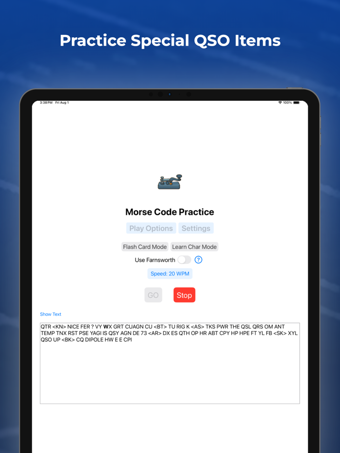 Morse Code Trainer  Practice
