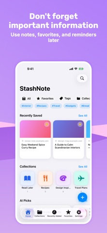 StashNote Bookmarks Read Later Screenshot 8 of 10