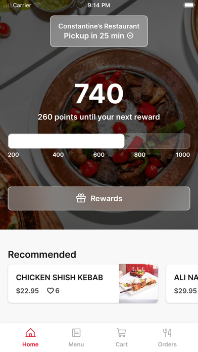 Constantine’s Restaurant iPhone screenshot 1 - Food & Drink app