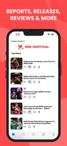WWE Unofficial News & Videos screenshot