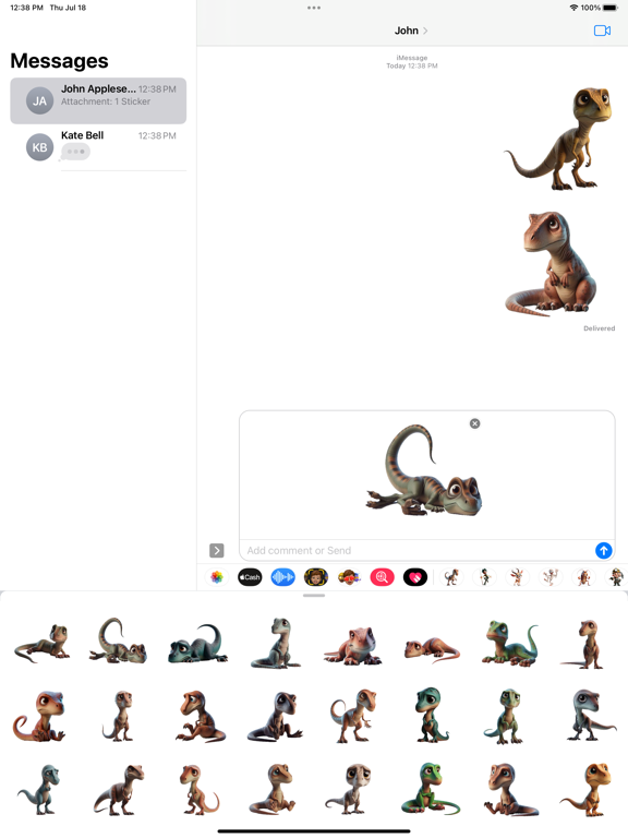 Screenshot #6 pour Sad Velociraptor Stickers