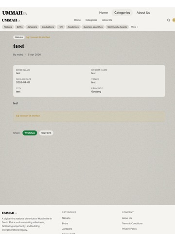 Ummah SA iPad screenshot 2