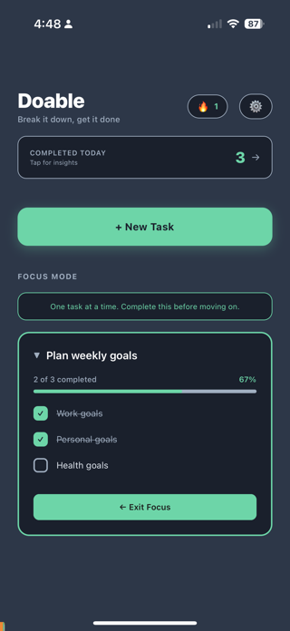 Doable - ADHD Task Manager Screenshot 4 of 4
