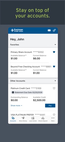 Eastman Credit Union screenshot