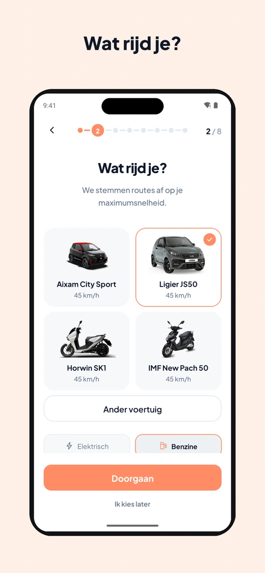 TacTac GPS brommobiel scooter screenshot 6