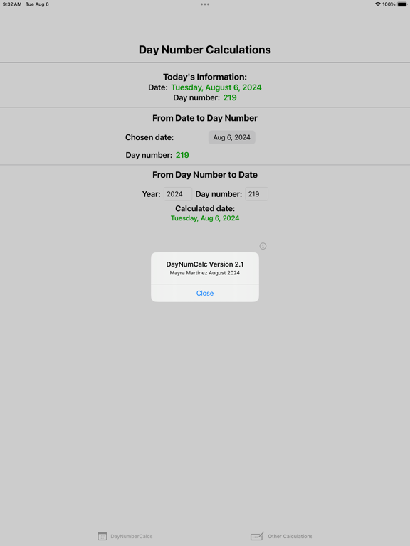 DayNumCalc iPad screenshot 2 - Utilities app