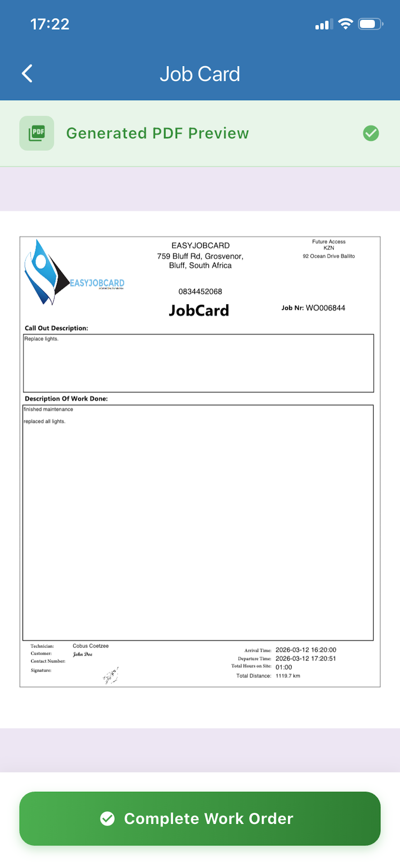 EasyJobCard