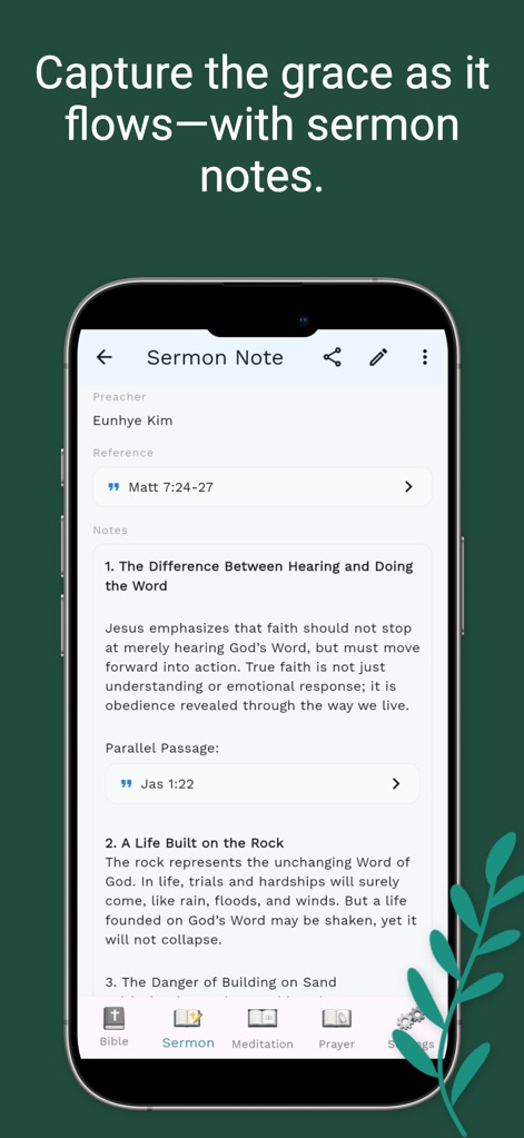 Bible Note - Sermon & Prayer - Lifestyle App | MWM