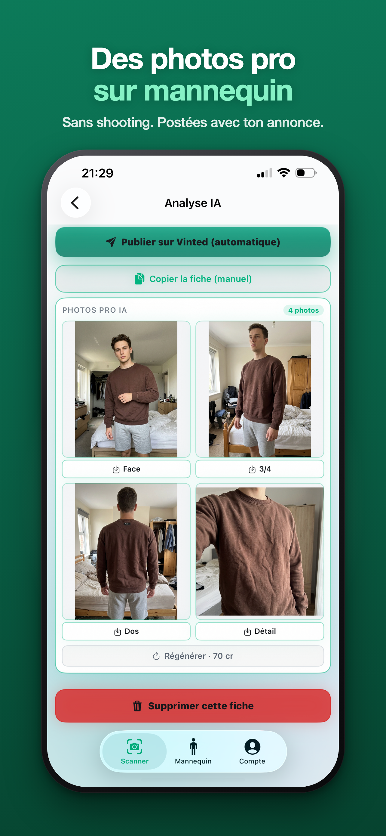 Vintapp: Annonce Vinted IA