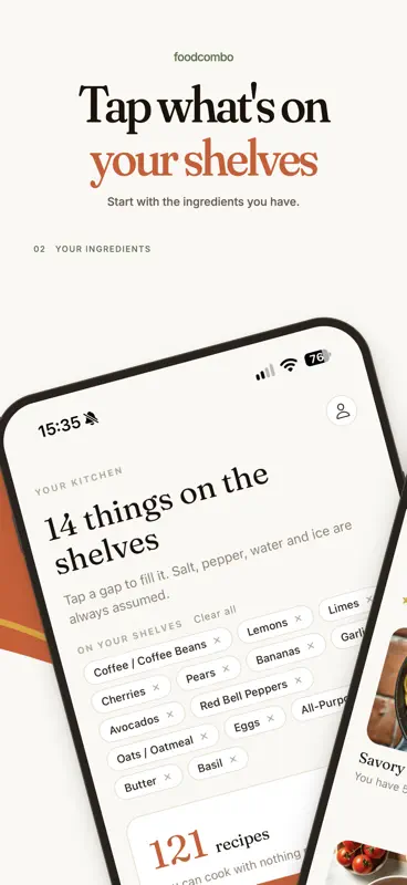 foodcombo: What Can I Make? screenshot 2 of 6