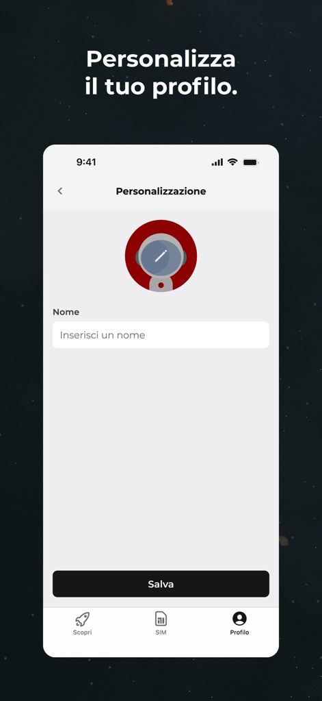 iliad - Users can personalize their app experience by selecting a unique profile icon and easily updating their display name via a dedicated input field.