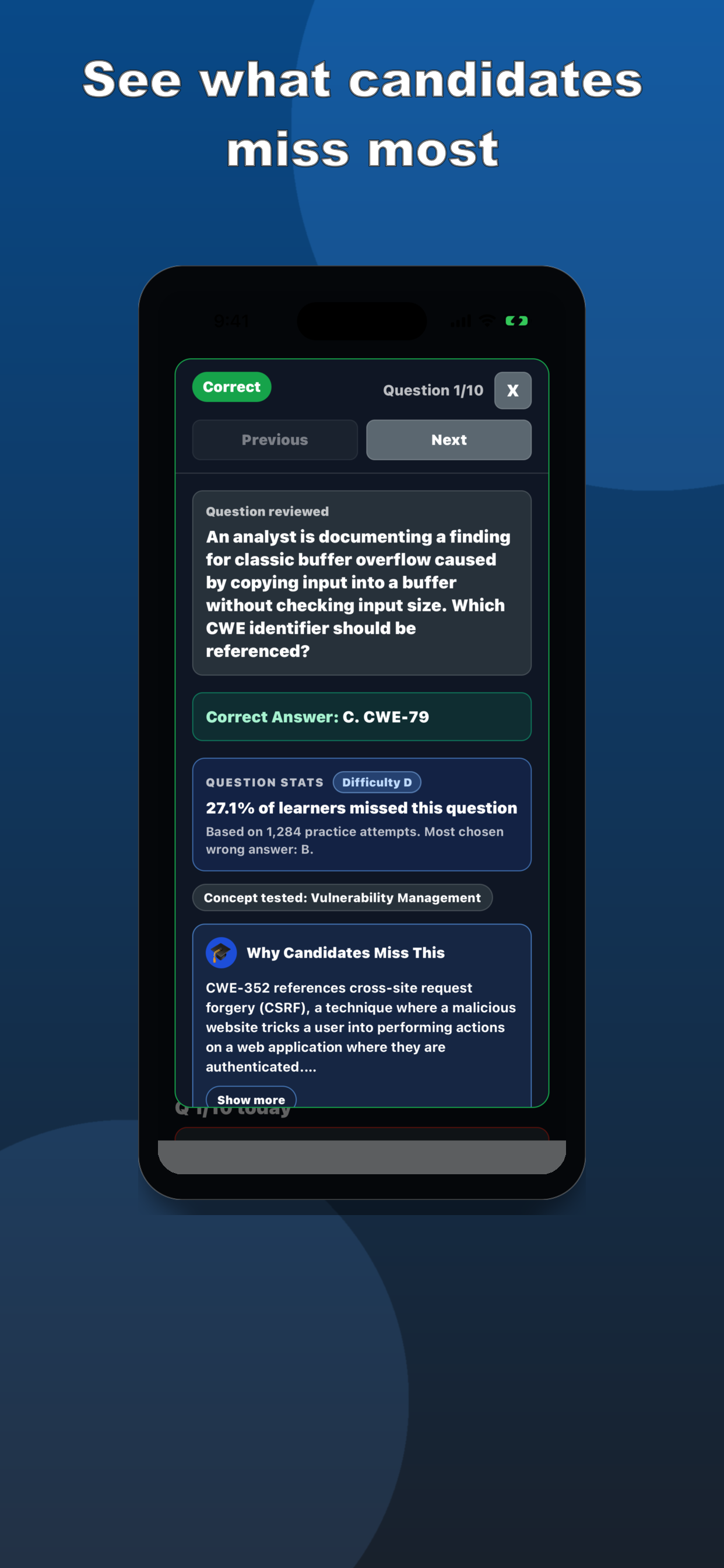 CySA+ Practice Test screenshot 7