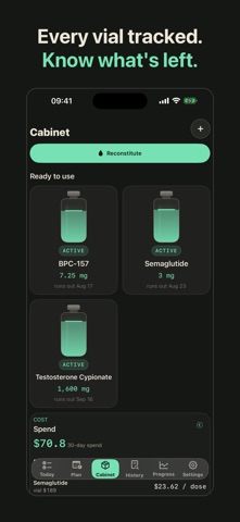 Pinned: Peptide & TRT Tracker screenshot