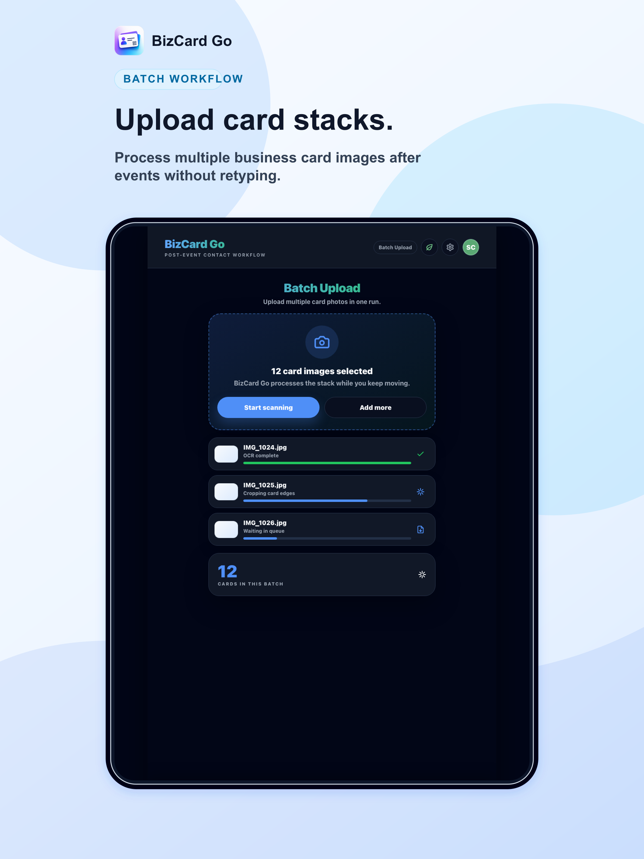 BizCard Go: Business Card Scan screenshot 9