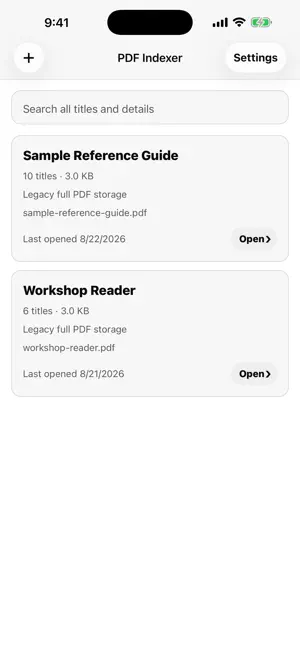 PDF Indexer screenshot 1