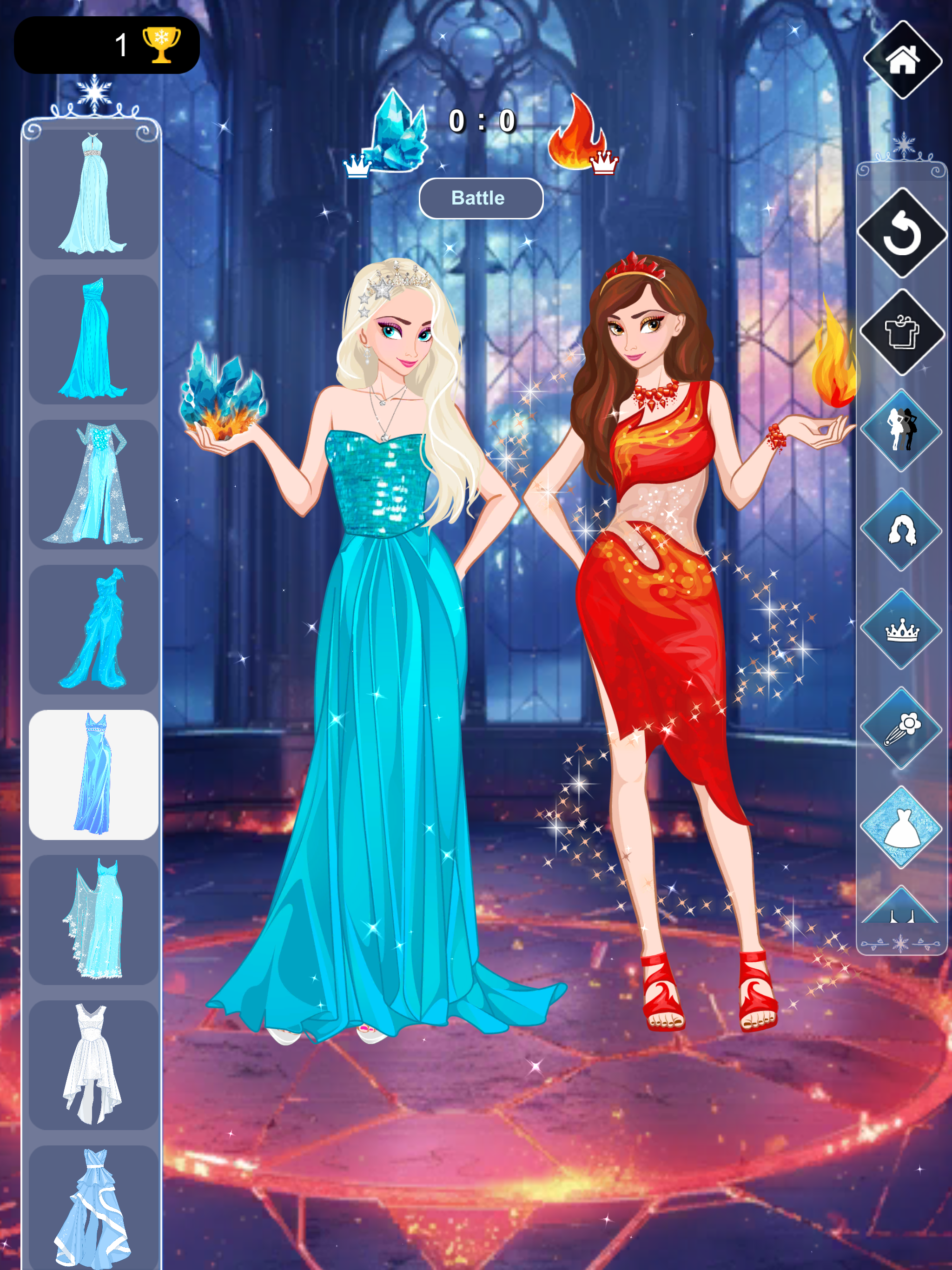 Ice & Fire Princess Dress Up