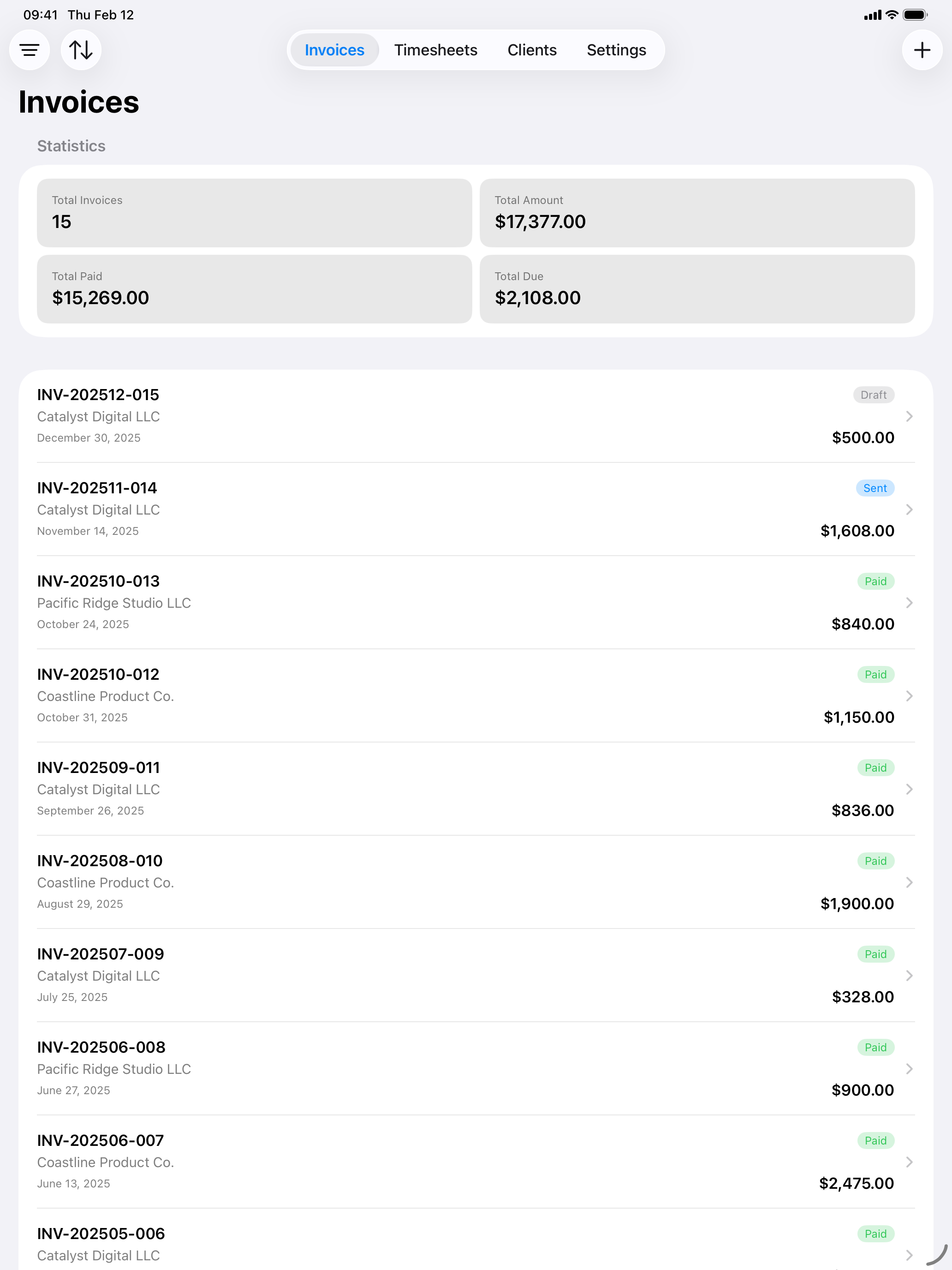 Kite Invoices