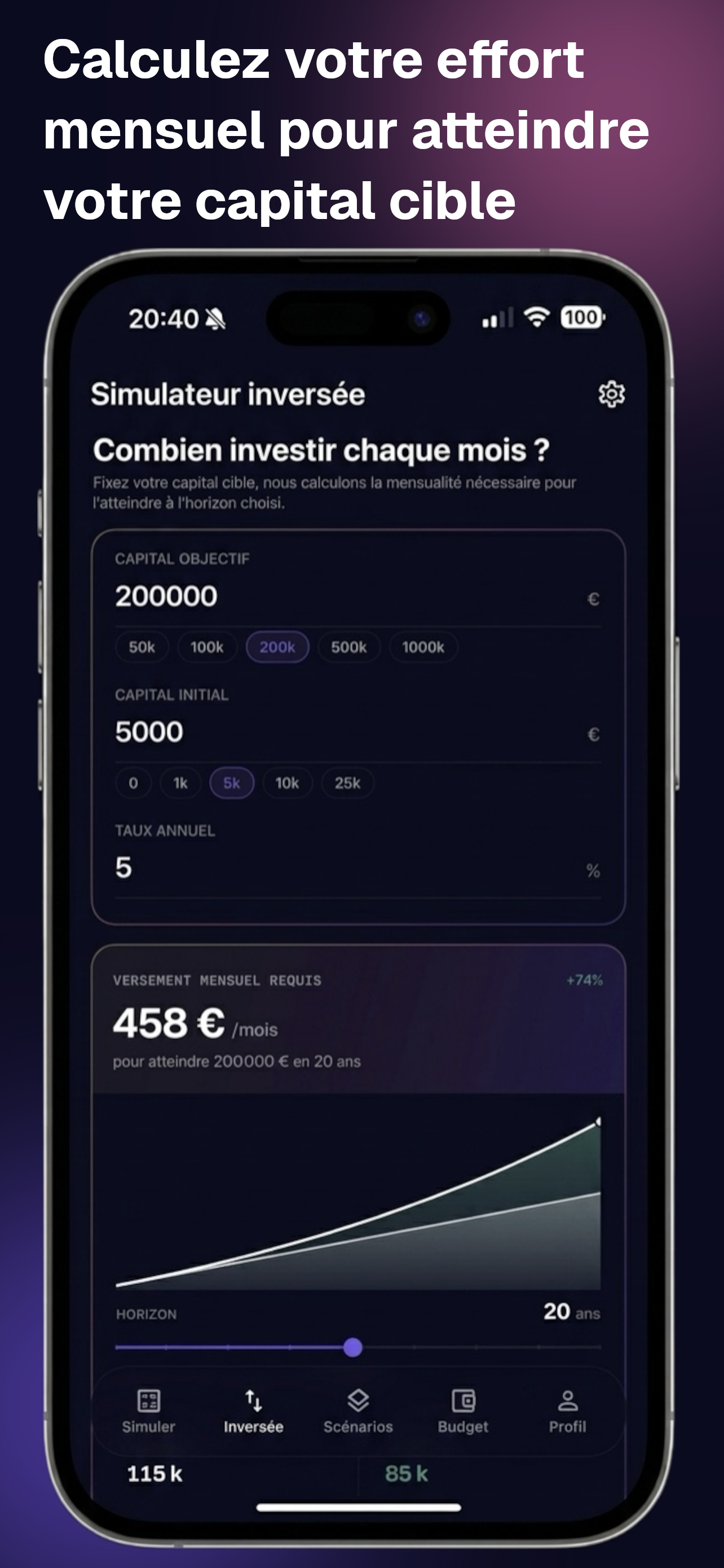 Monevia : simulateur d'épargne