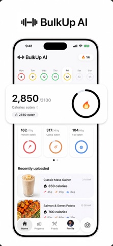 BulkUp AI - Calorie Tracker Screenshot 1 of 6