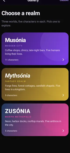 Musóna AI Companion & Friend screenshot 1