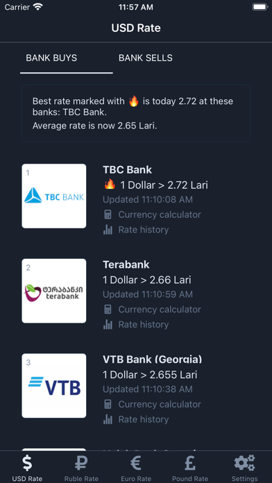 Georgia Currency Rates Screenshot
