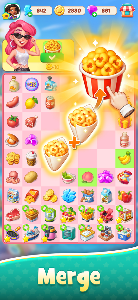 Foodstars: Merge & Cook screenshot 2