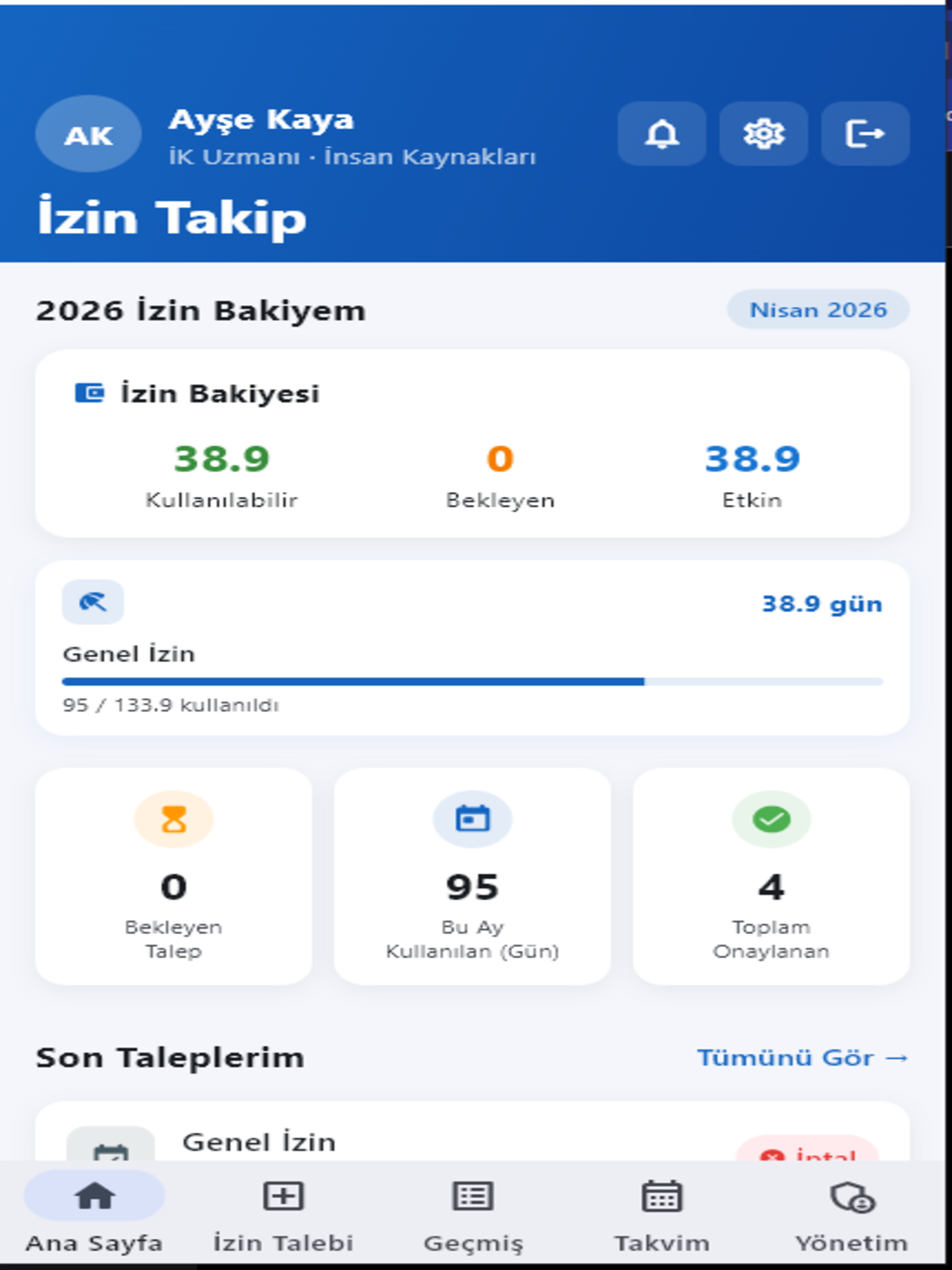 İzin Talep