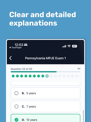 Pennsylvania MPJE Exam 2026 iPad screenshot