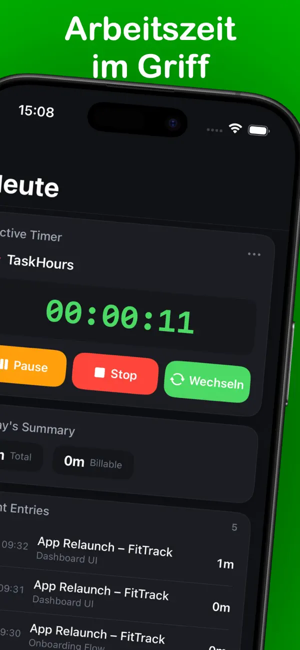 #1. TaskHours (iOS) De: Heinz Schwaiger