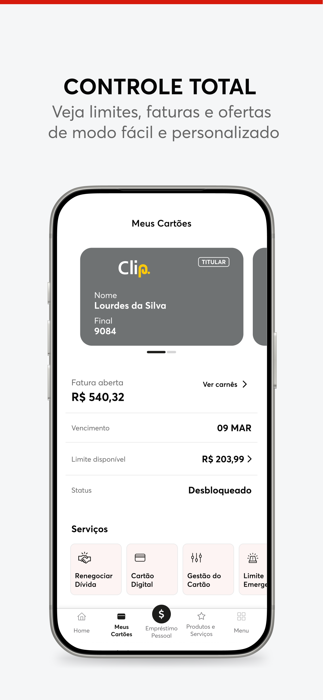 Cartão Clip