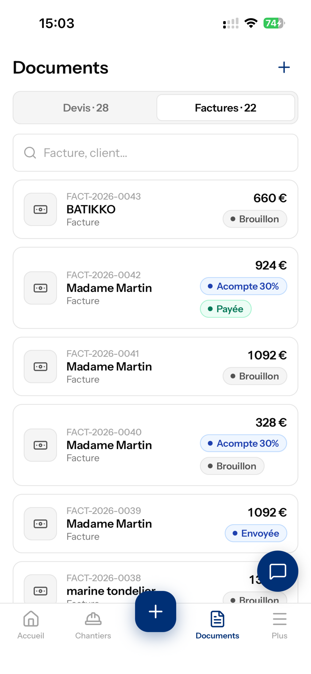 Batikko : Devis & Factures BTP screenshot 9