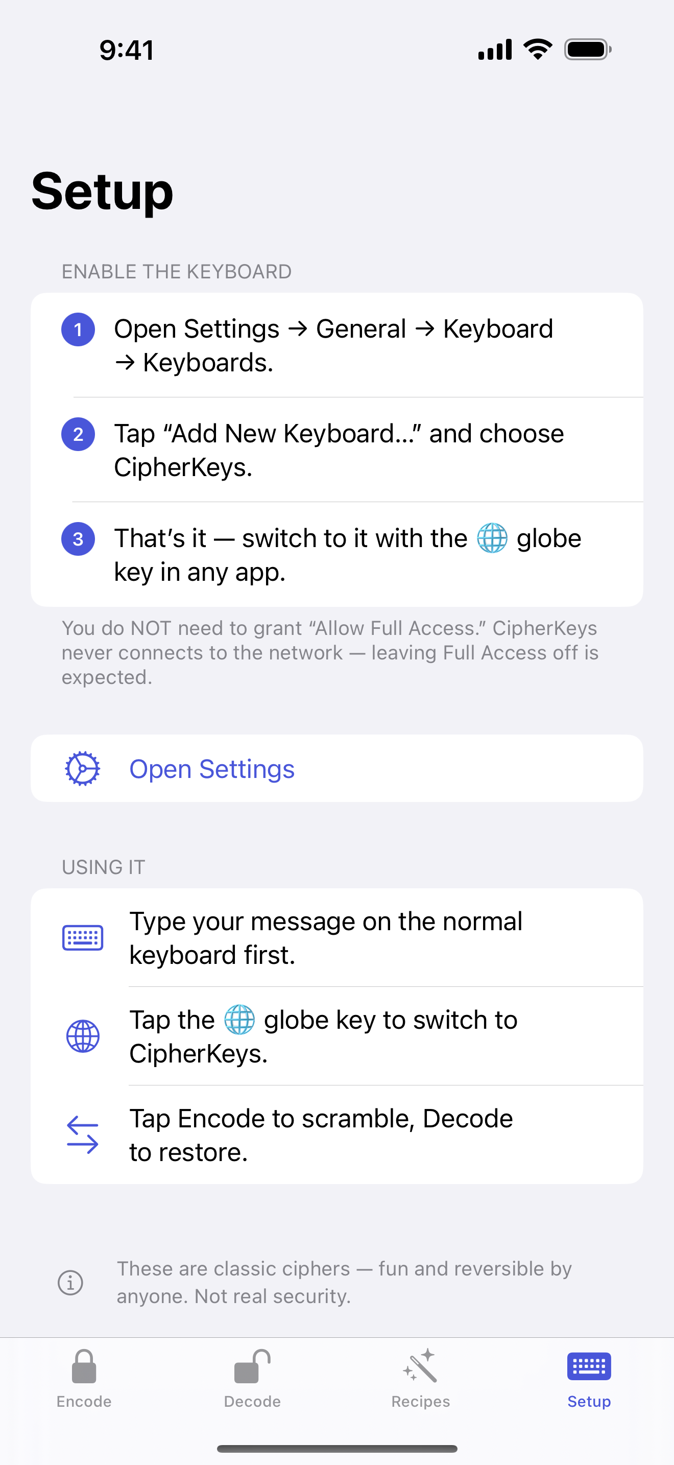 CipherKeys screenshot 3