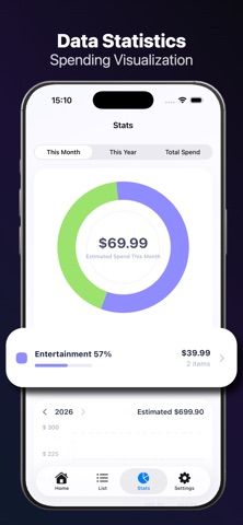 SubSmart: Subscription Tracker Screenshot 4 of 6